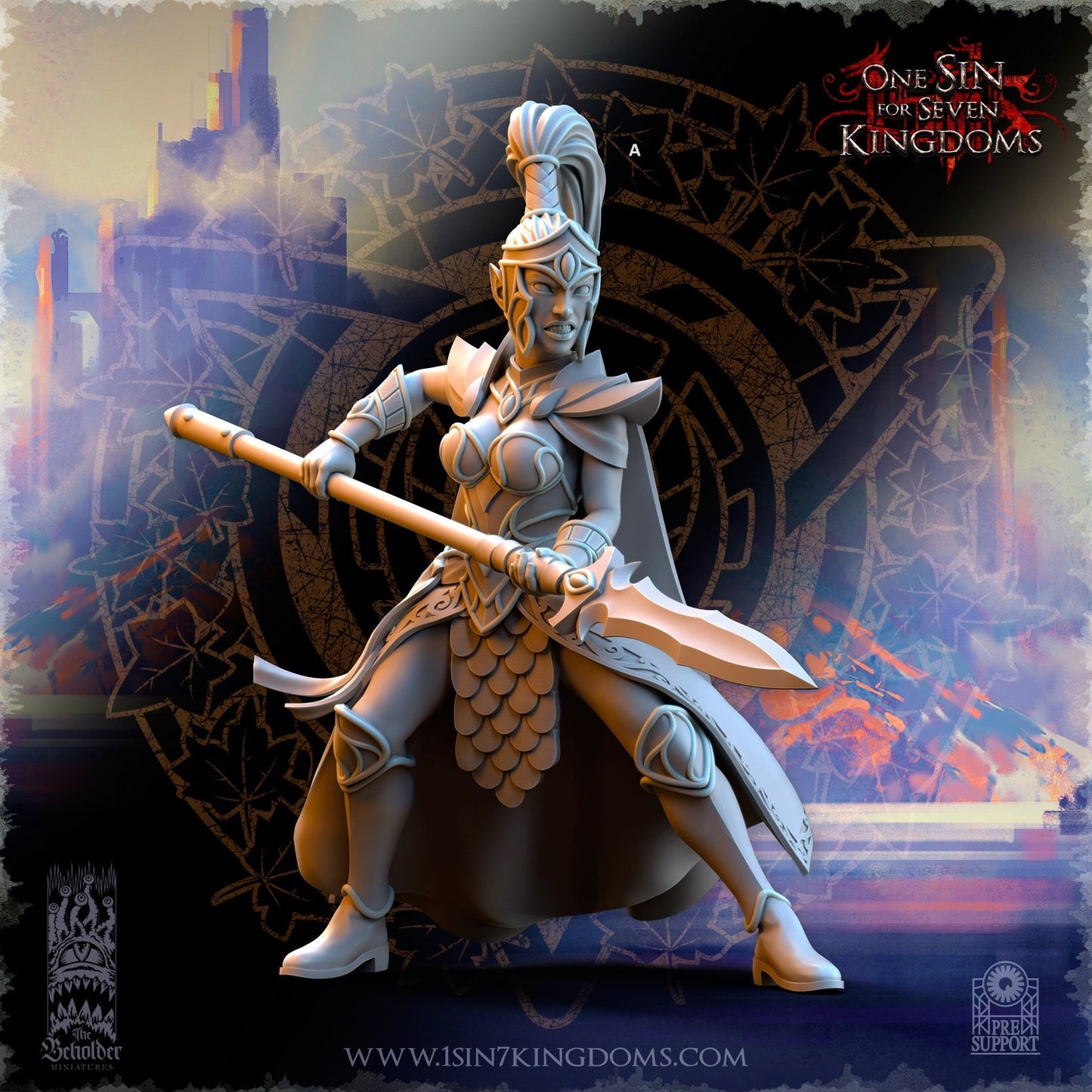 SilverMoor Elf Sisterhood Praetorian | The Beholder Miniatures | Compatible with D&D/AoS | Fantasy | Tabletop RPG