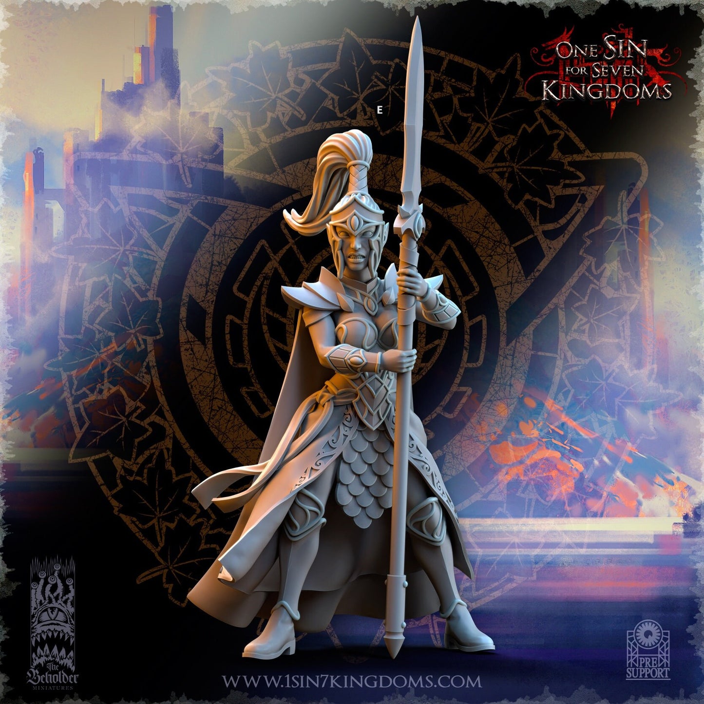 SilverMoor Elf Sisterhood Praetorian | The Beholder Miniatures | Compatible with D&D/AoS | Fantasy | Tabletop RPG