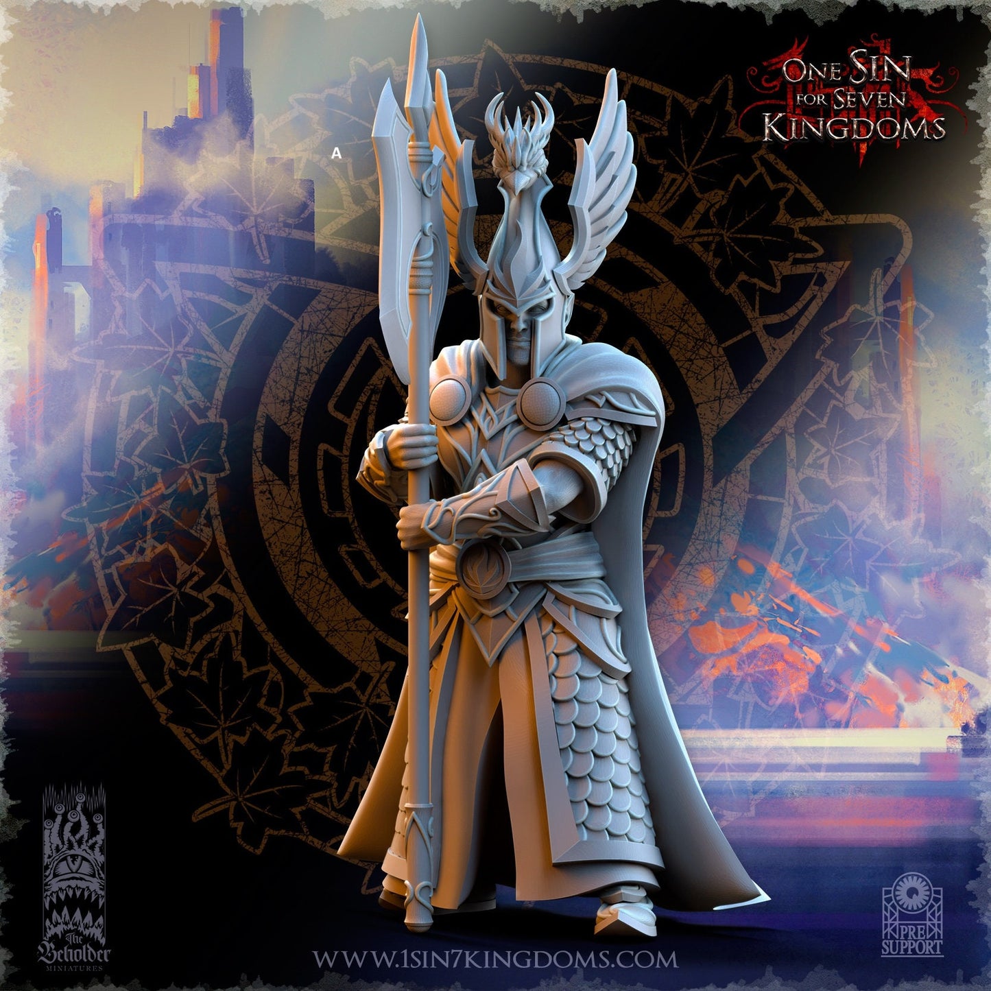 SilverMoor Elf Searing Bird Guardian | The Beholder Miniatures | Compatible with D&D/AoS | Fantasy | Tabletop RPG