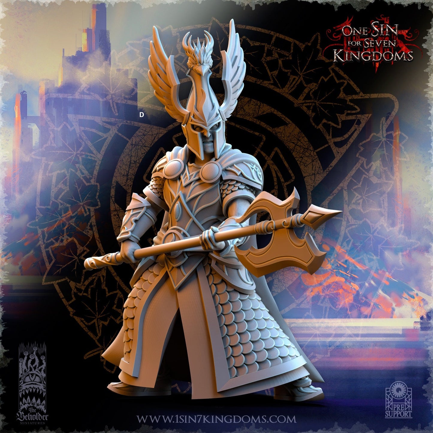 SilverMoor Elf Searing Bird Guardian | The Beholder Miniatures | Compatible with D&D/AoS | Fantasy | Tabletop RPG