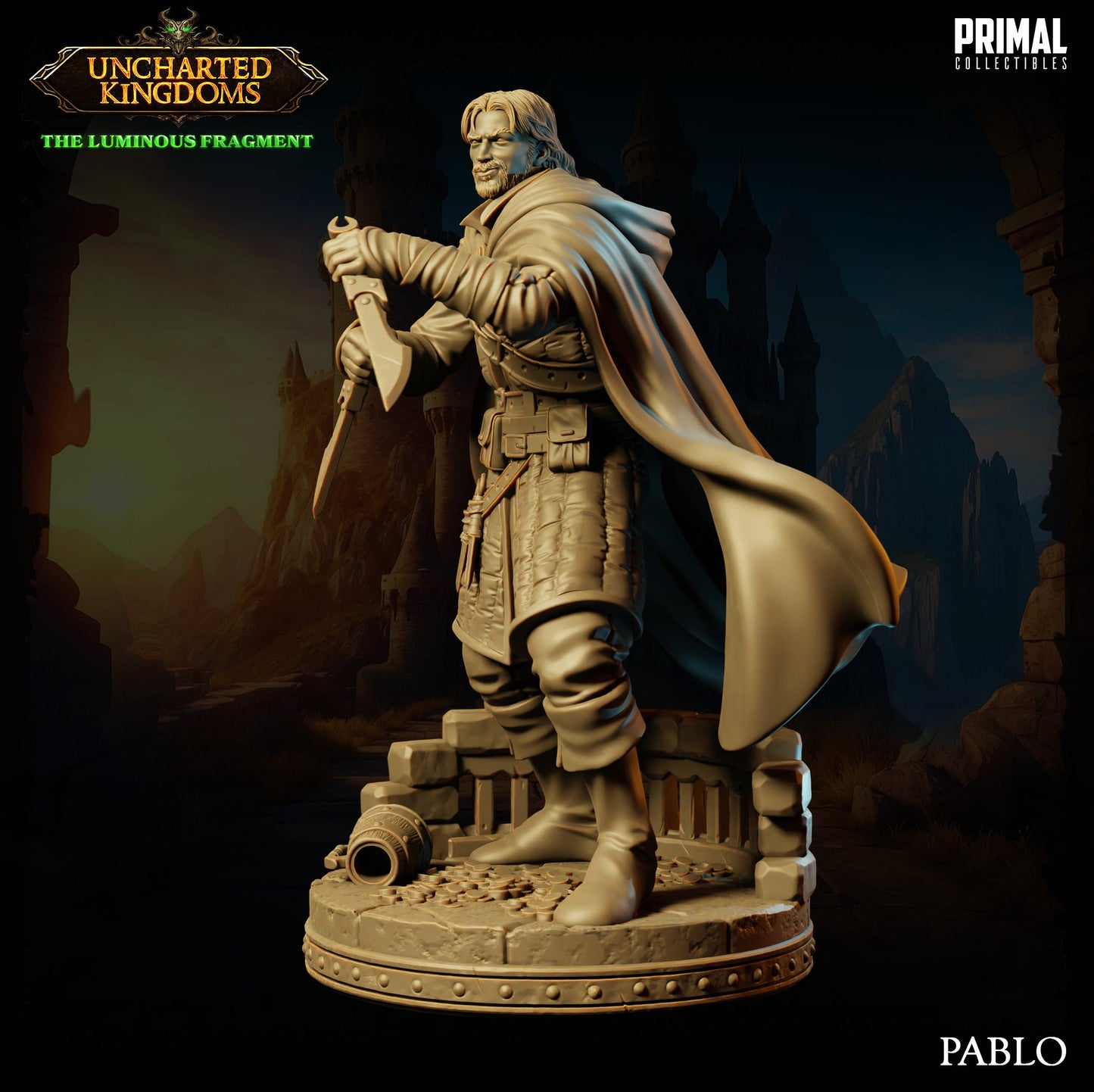 Human Rogue Pablo | Primal Collectibles | Compatible with D&D/AoS | Fantasy