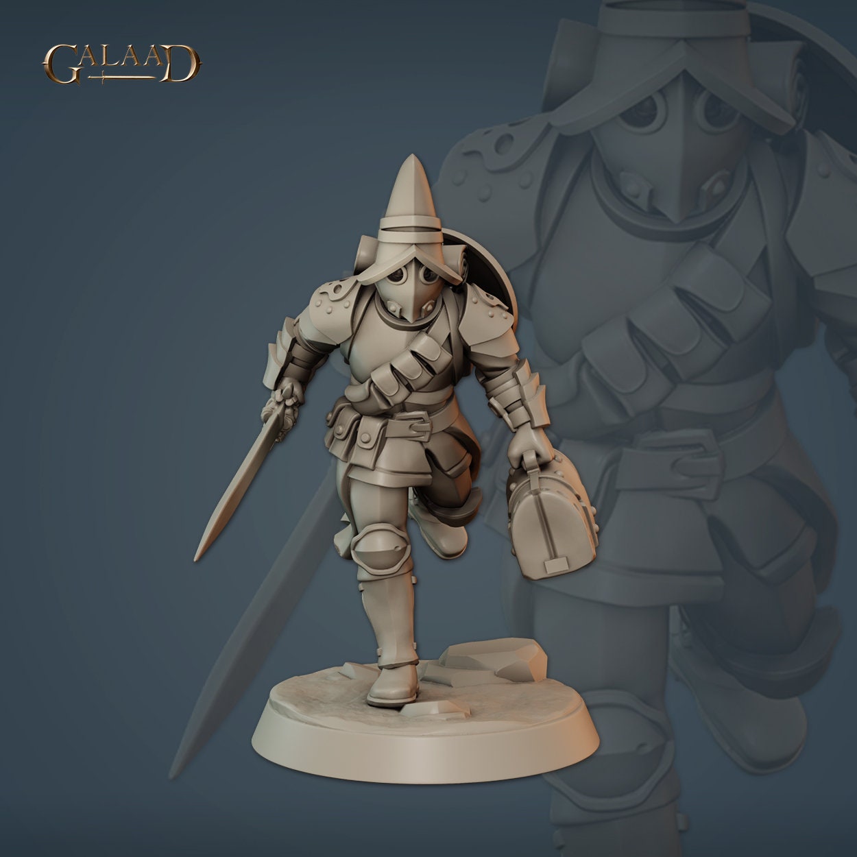 Human Vanguard Medic | Galaad Miniatures | Compatible with D&D/AoS | Fantasy | Tabletop RPG