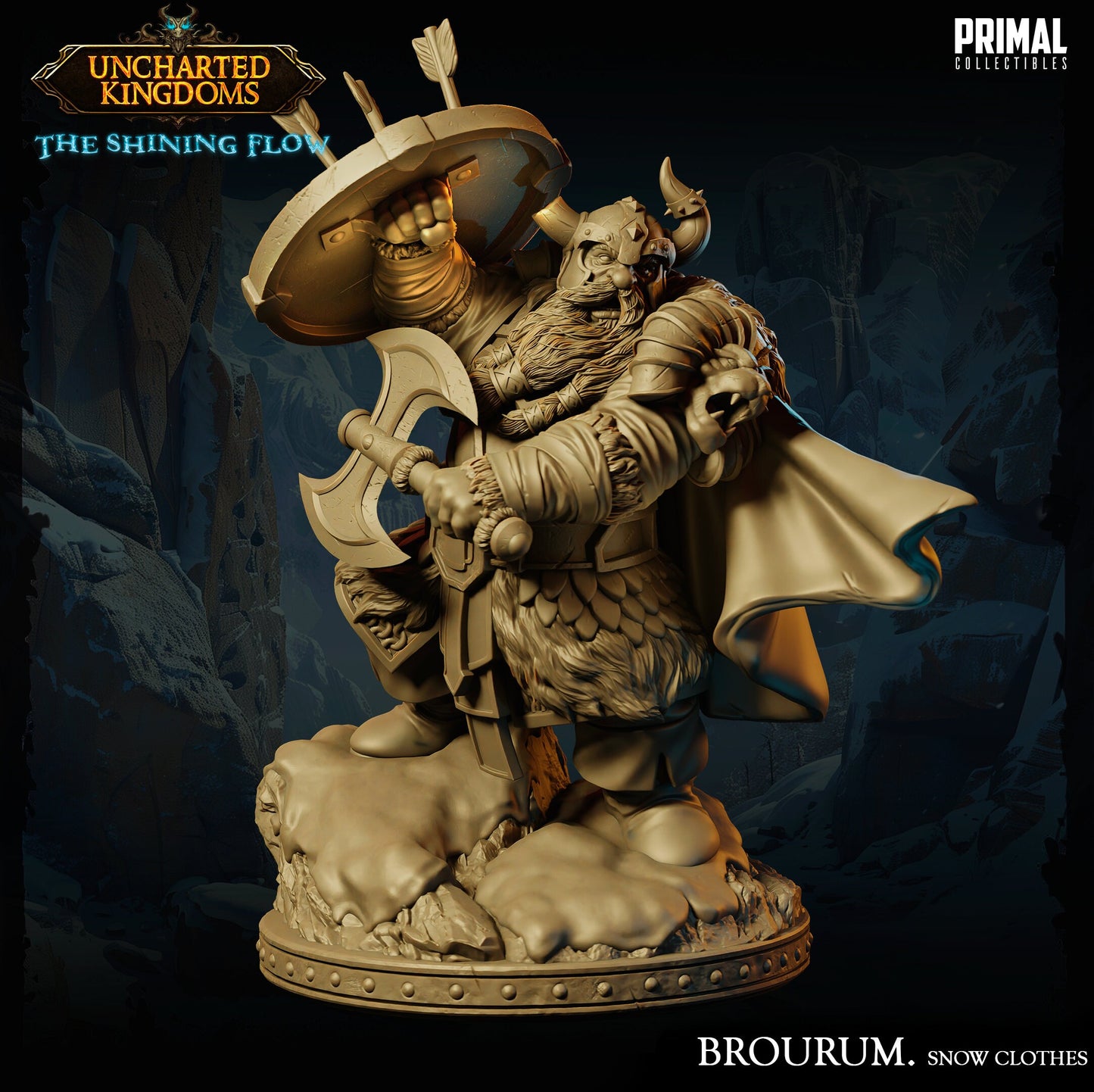 Dwarf Hero Brourum | Primal Collectibles | Compatible with D&D/AoS | Fantasy