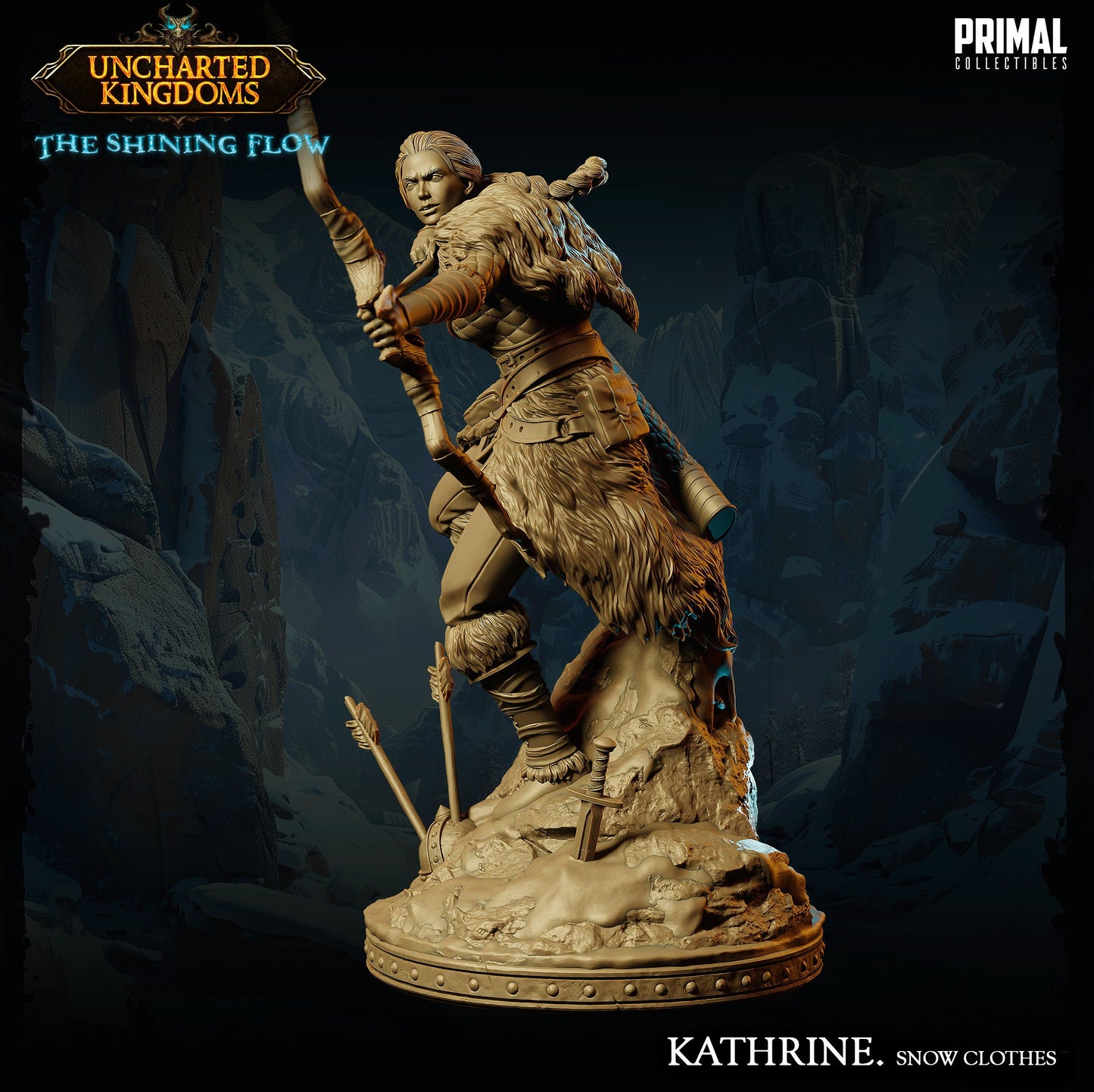 Female Barbarian Kathrine | Primal Collectibles | Compatible with D&D/AoS | Fantasy