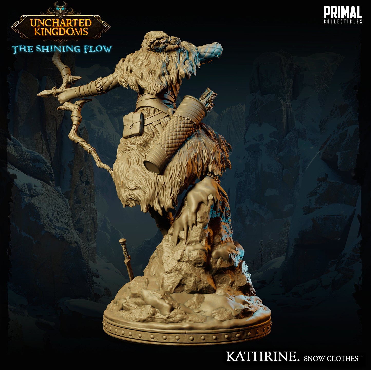 Female Barbarian Kathrine | Primal Collectibles | Compatible with D&D/AoS | Fantasy