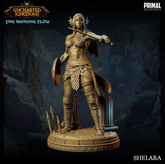 Female Fighter Shelara | Primal Collectibles | Compatible with D&D/AoS | Fantasy