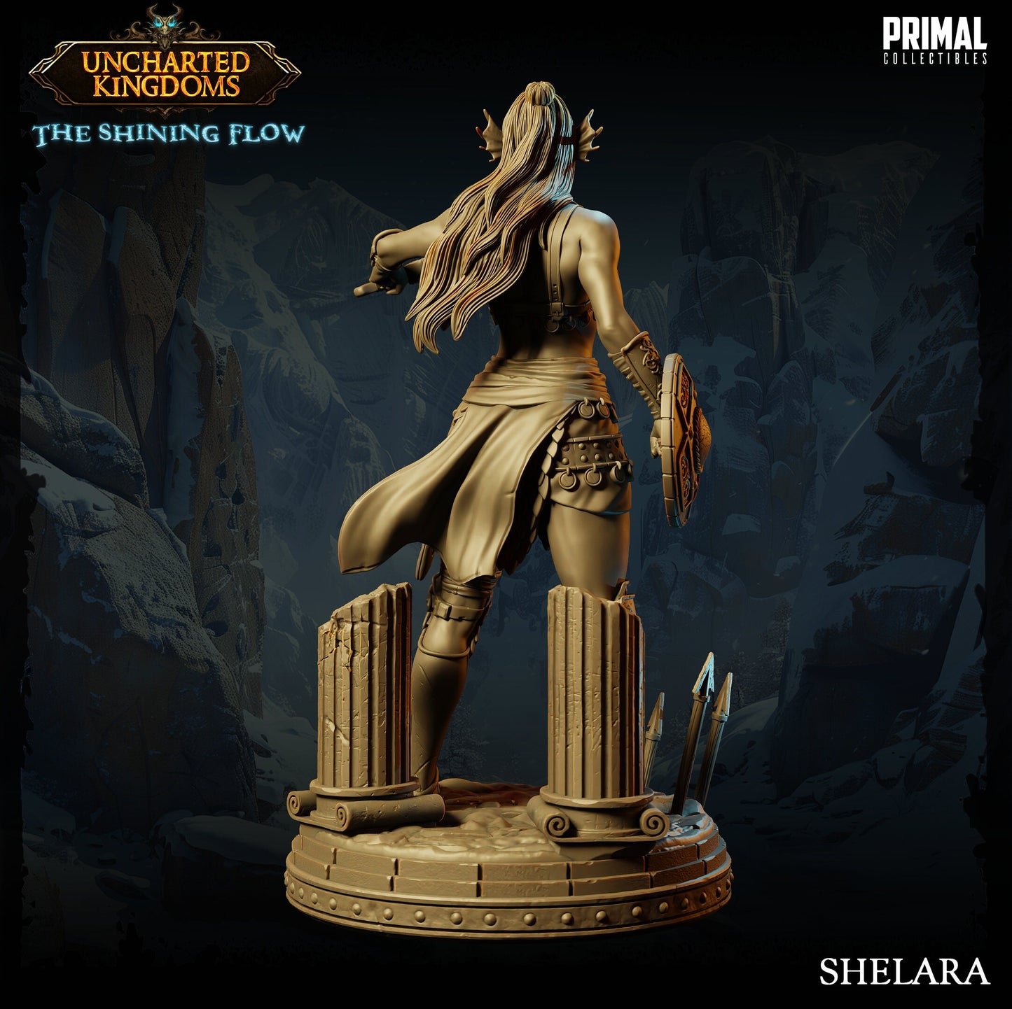 Female Fighter Shelara | Primal Collectibles | Compatible with D&D/AoS | Fantasy