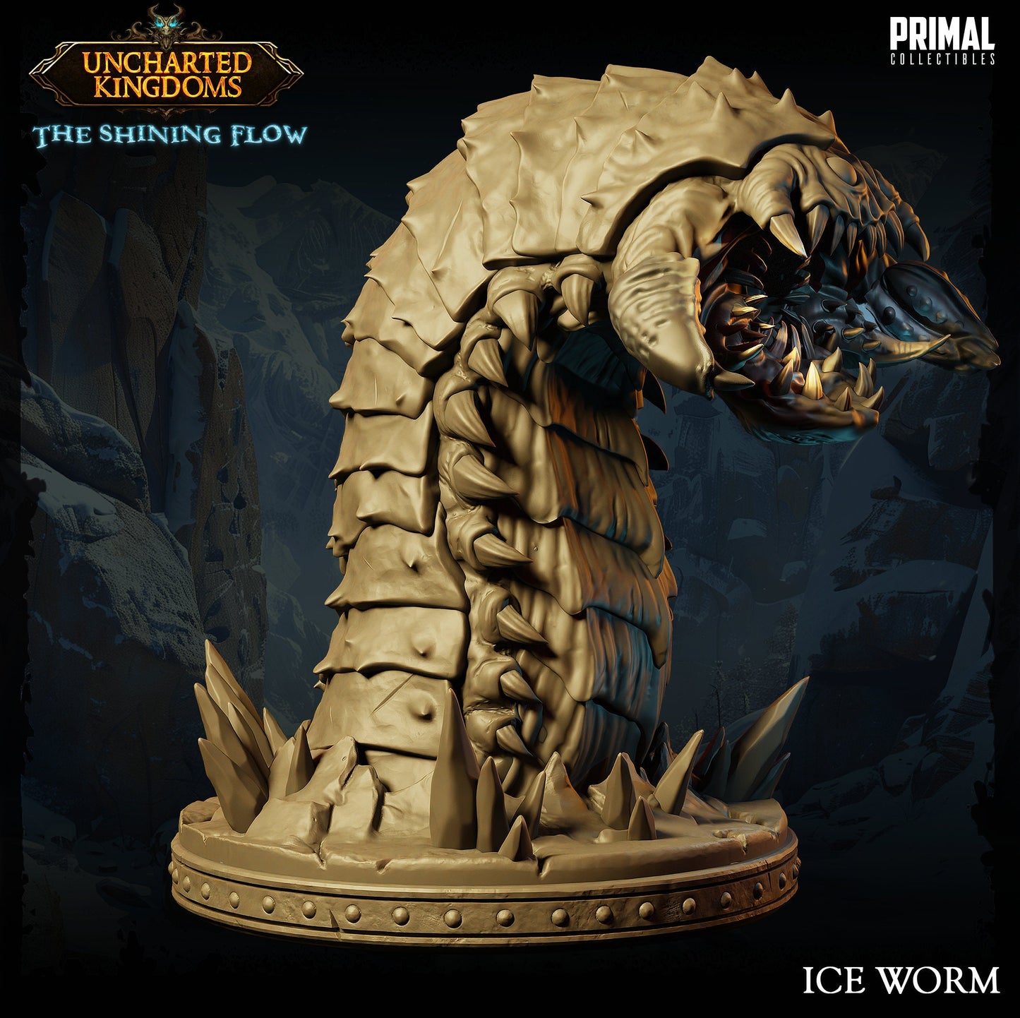 Giant Ice Worm | Primal Collectibles | Compatible with D&D/AoS | Fantasy