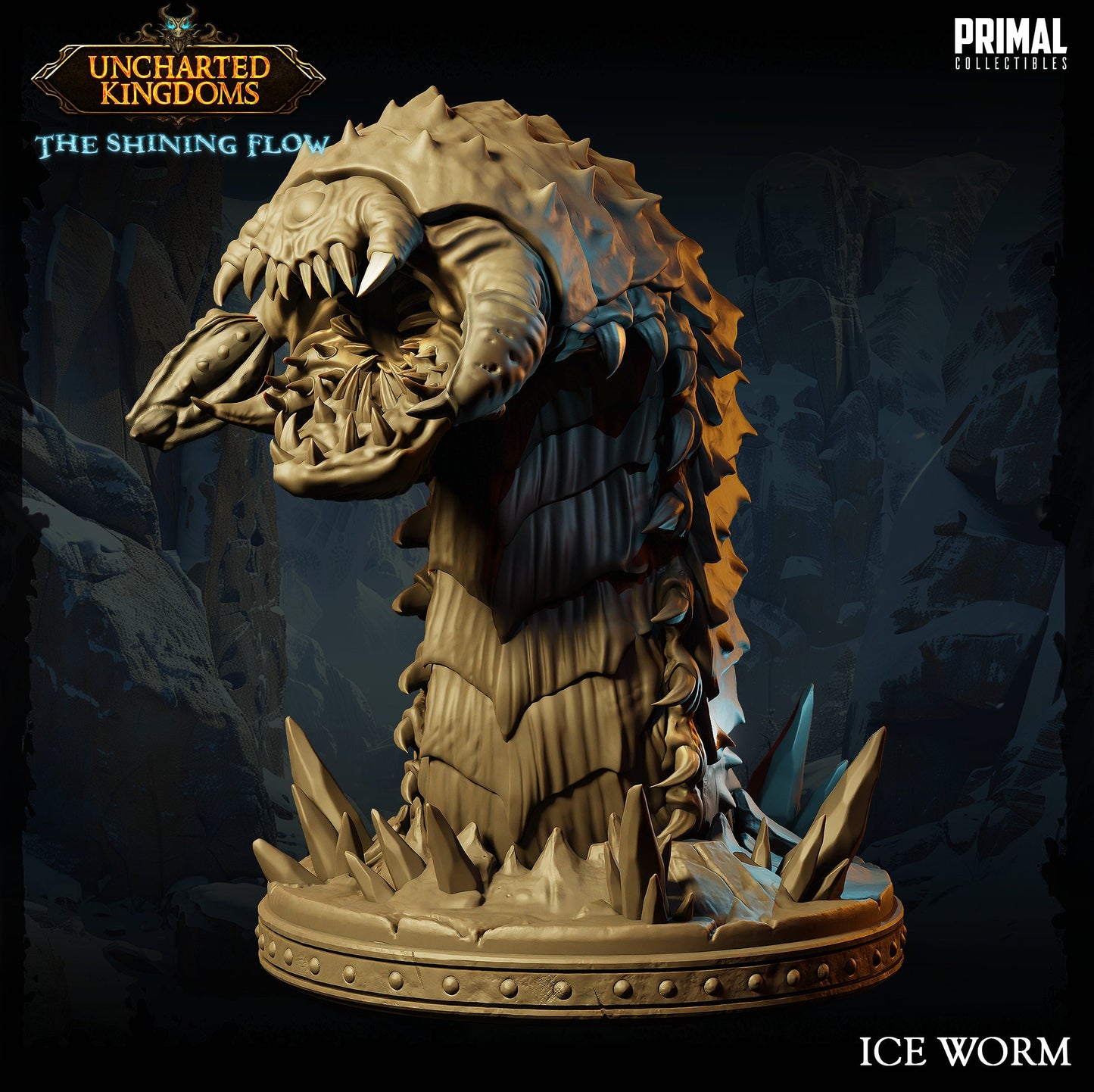 Giant Ice Worm | Primal Collectibles | Compatible with D&D/AoS | Fantasy