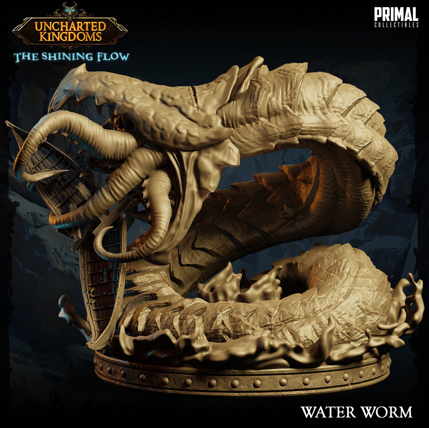 Giant Water Worm | Primal Collectibles | Compatible with D&D/AoS | Fantasy