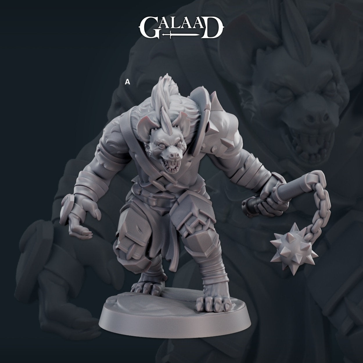 Gnoll Brute | Galaad Miniatures | Compatible with D&D/AoS | Fantasy | Tabletop RPG