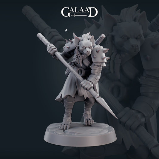 Female Gnoll Warrior | Galaad Miniatures | Compatible with D&D/AoS | Fantasy | Tabletop RPG