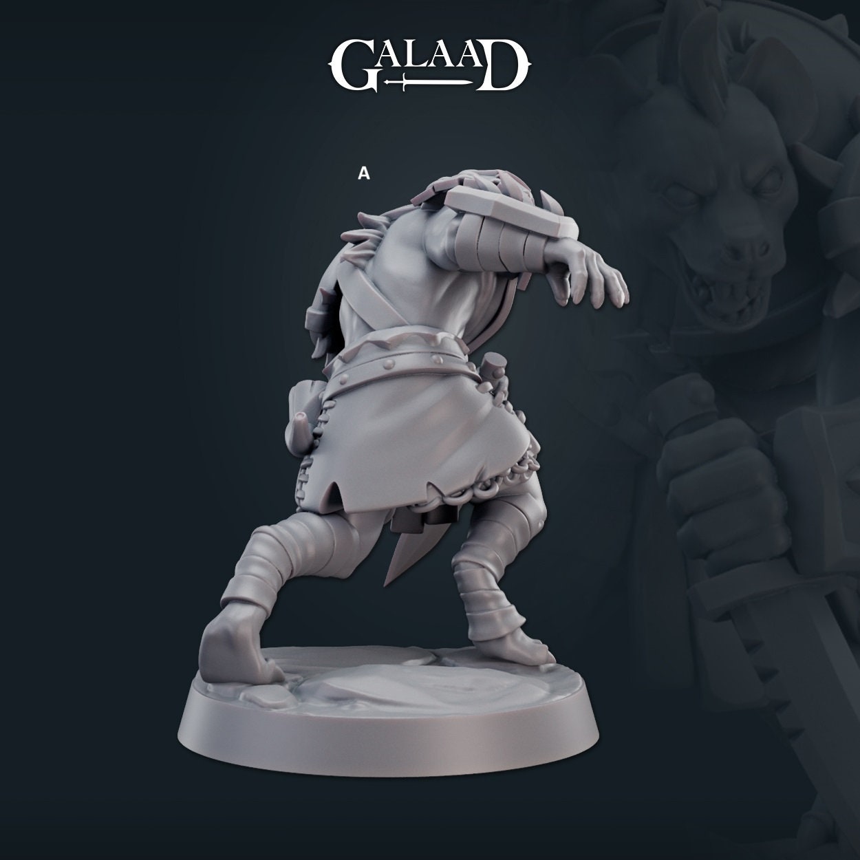 Gnoll Warrior | Galaad Miniatures | Compatible with D&D/AoS | Fantasy | Tabletop RPG