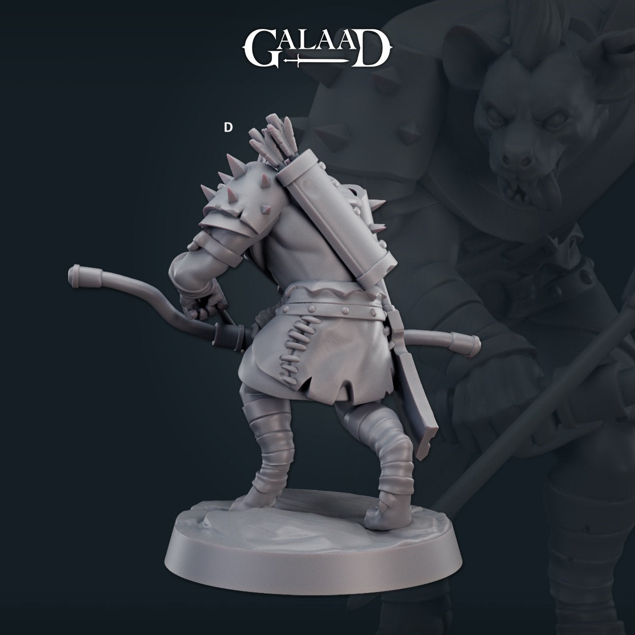 Gnoll Warrior | Galaad Miniatures | Compatible with D&D/AoS | Fantasy | Tabletop RPG