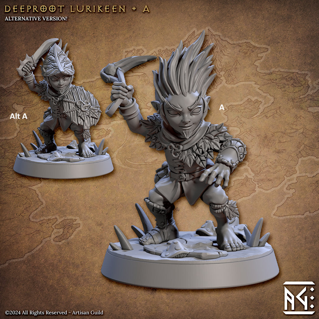 Lurikeen Fighter | Artisan Guild Miniatures | Compatible with D&D/AoS | Fantasy | Tabletop RPG