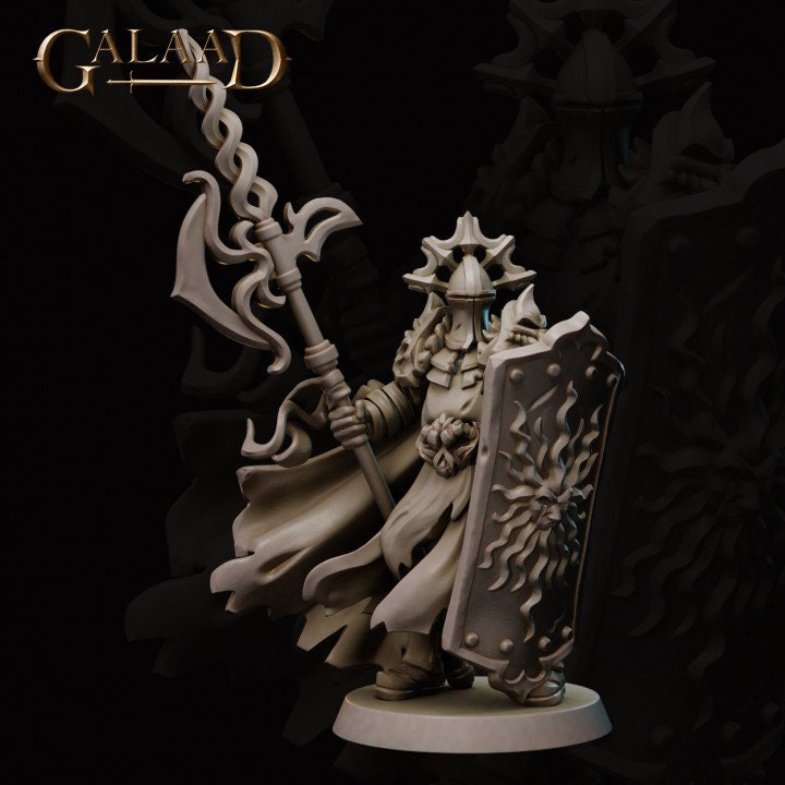 a statue of a man with a sword and shield