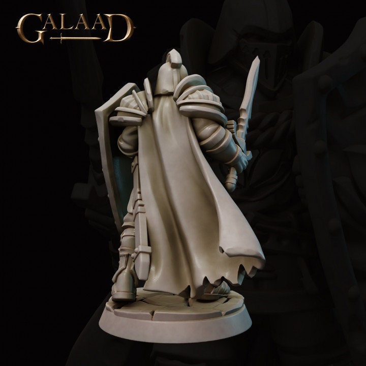 a statue of a knight with a sword