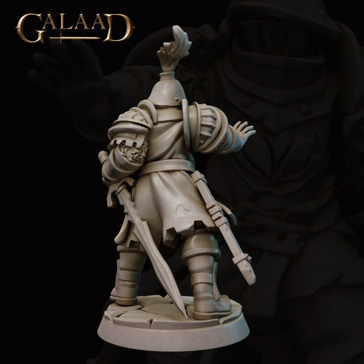 a statue of a man with a sword