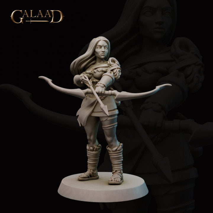 a statue of a woman with a bow and arrow