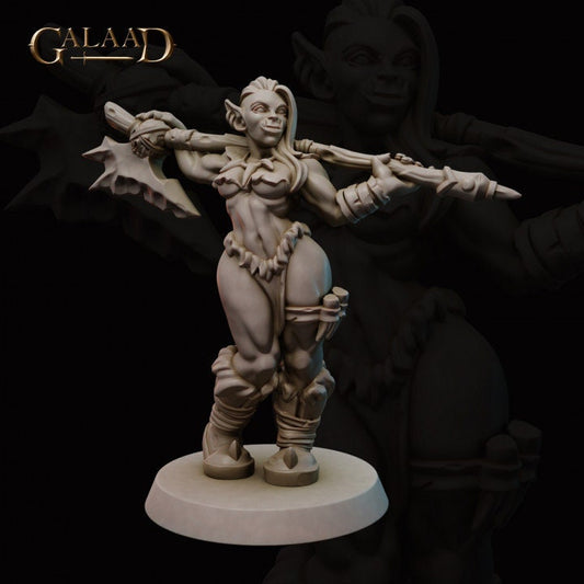 a statue of a woman holding a sword