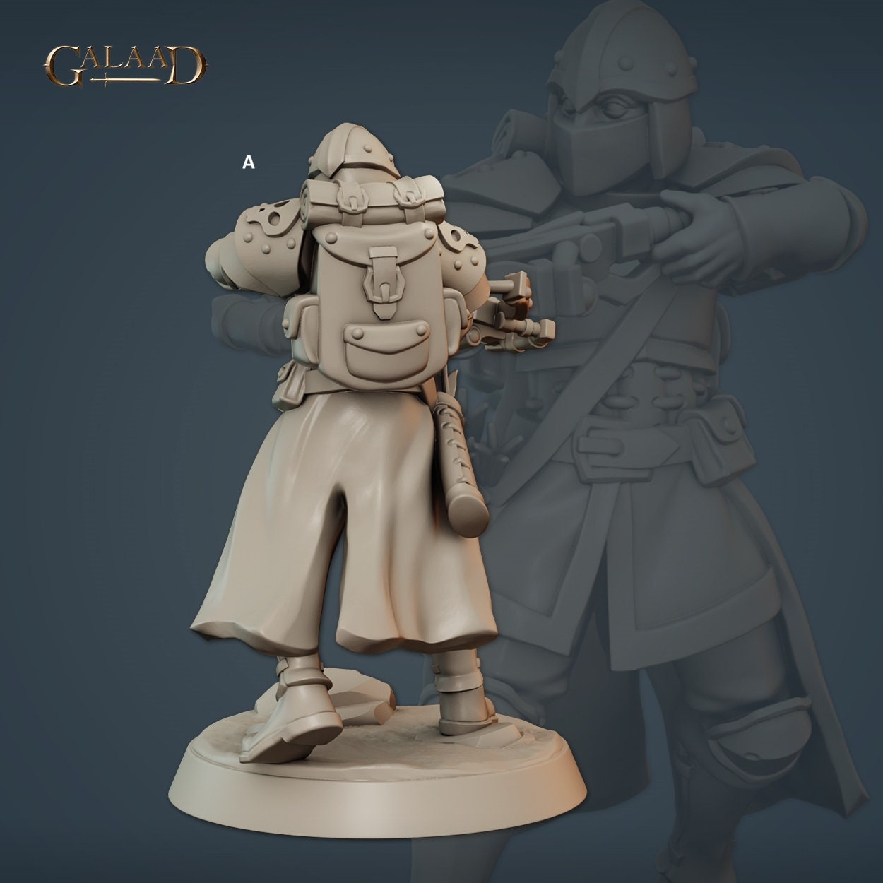 Human Vanguard Crossbow | Galaad Miniatures | Compatible with D&D/AoS | Fantasy | Tabletop RPG