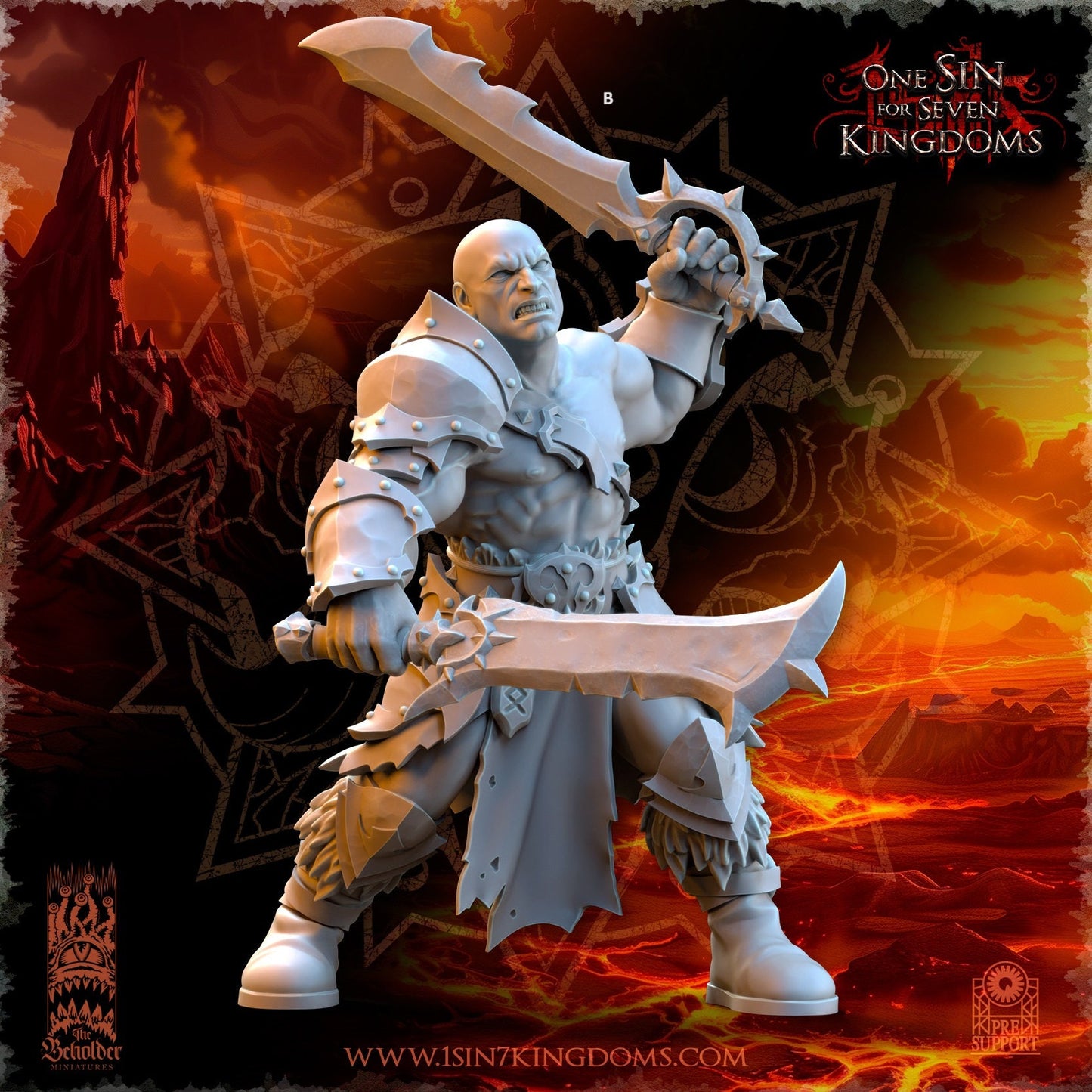 Realms of Mayhem Marauders Dual Wielding Warband Set | The Beholder Miniatures | Compatible with D&D/AoS | Fantasy | Tabletop RPG
