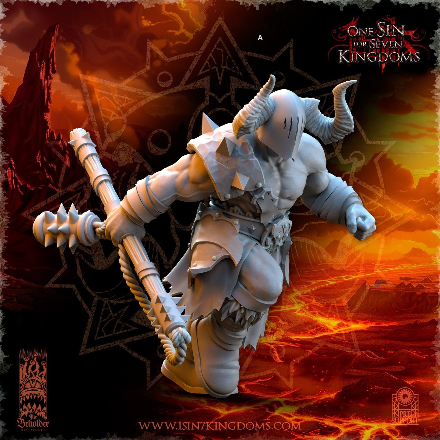 Realms of Mayhem Marauders with Flails Warband Set | The Beholder Miniatures | Compatible with D&D/AoS | Fantasy | Tabletop RPG