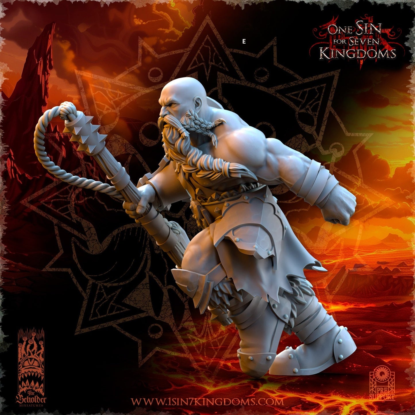 Realms of Mayhem Marauders with Flails Warband Set | The Beholder Miniatures | Compatible with D&D/AoS | Fantasy | Tabletop RPG