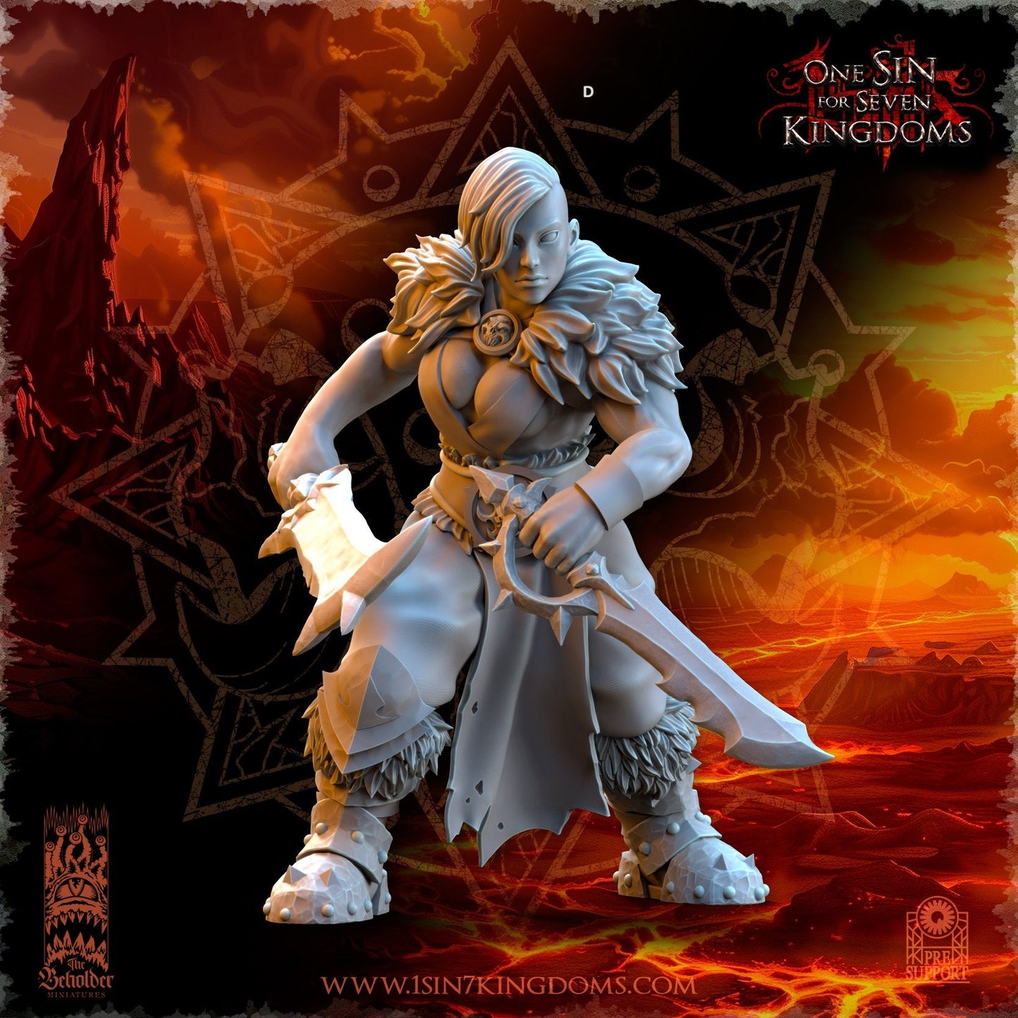 Realms of Mayhem Female Marauders Dual Wielding Warband Set | The Beholder Miniatures | Compatible with D&D/AoS | Fantasy | Tabletop RPG