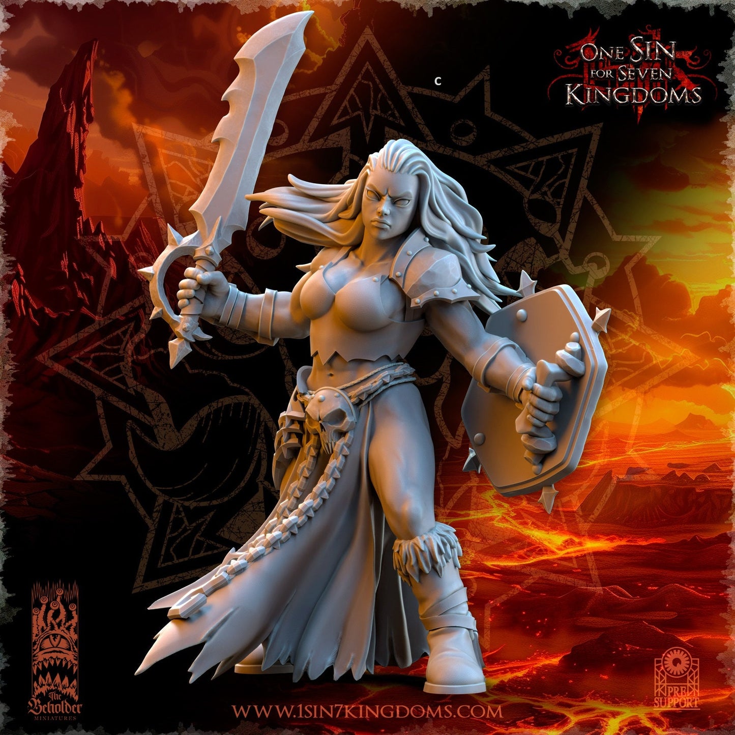 Realms of Mayhem Female Marauders | The Beholder Miniatures | Compatible with D&D/AoS | Fantasy | Tabletop RPG