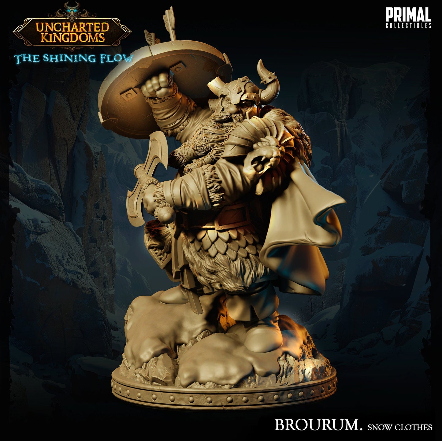 Dwarf Hero Brourum | Primal Collectibles | Compatible with D&D/AoS | Fantasy