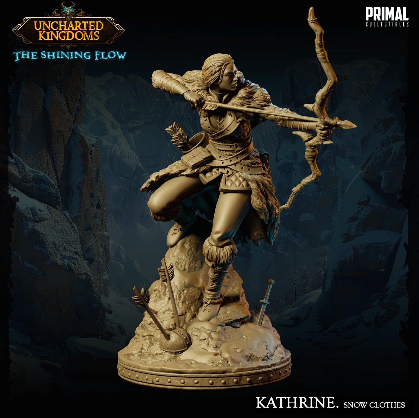 Female Barbarian Kathrine | Primal Collectibles | Compatible with D&D/AoS | Fantasy
