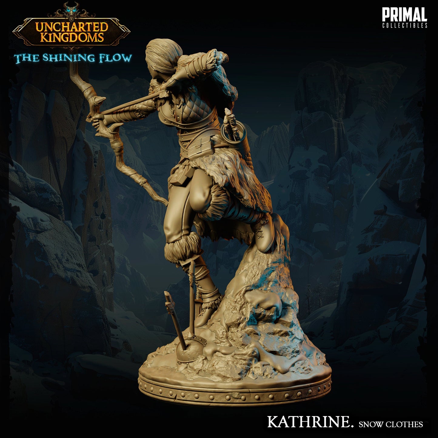 Female Barbarian Kathrine | Primal Collectibles | Compatible with D&D/AoS | Fantasy
