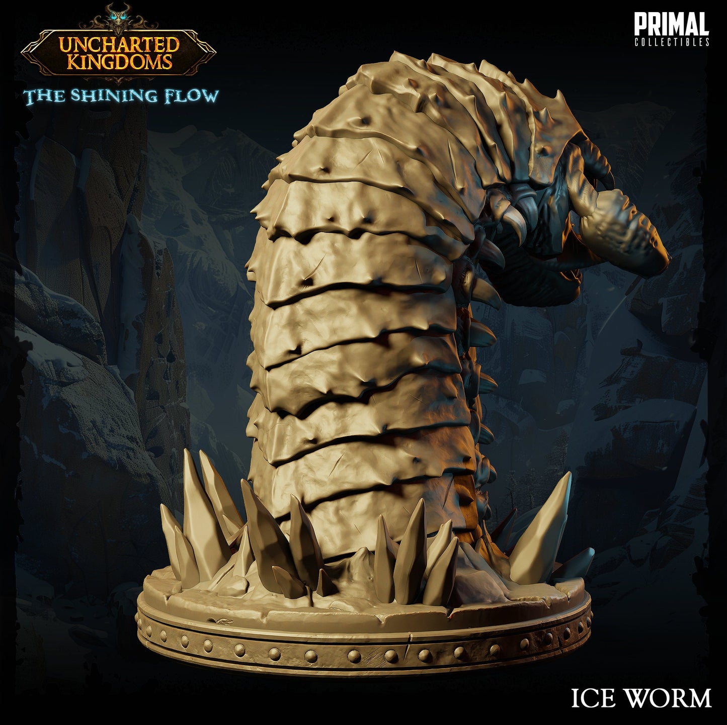 Giant Ice Worm | Primal Collectibles | Compatible with D&D/AoS | Fantasy
