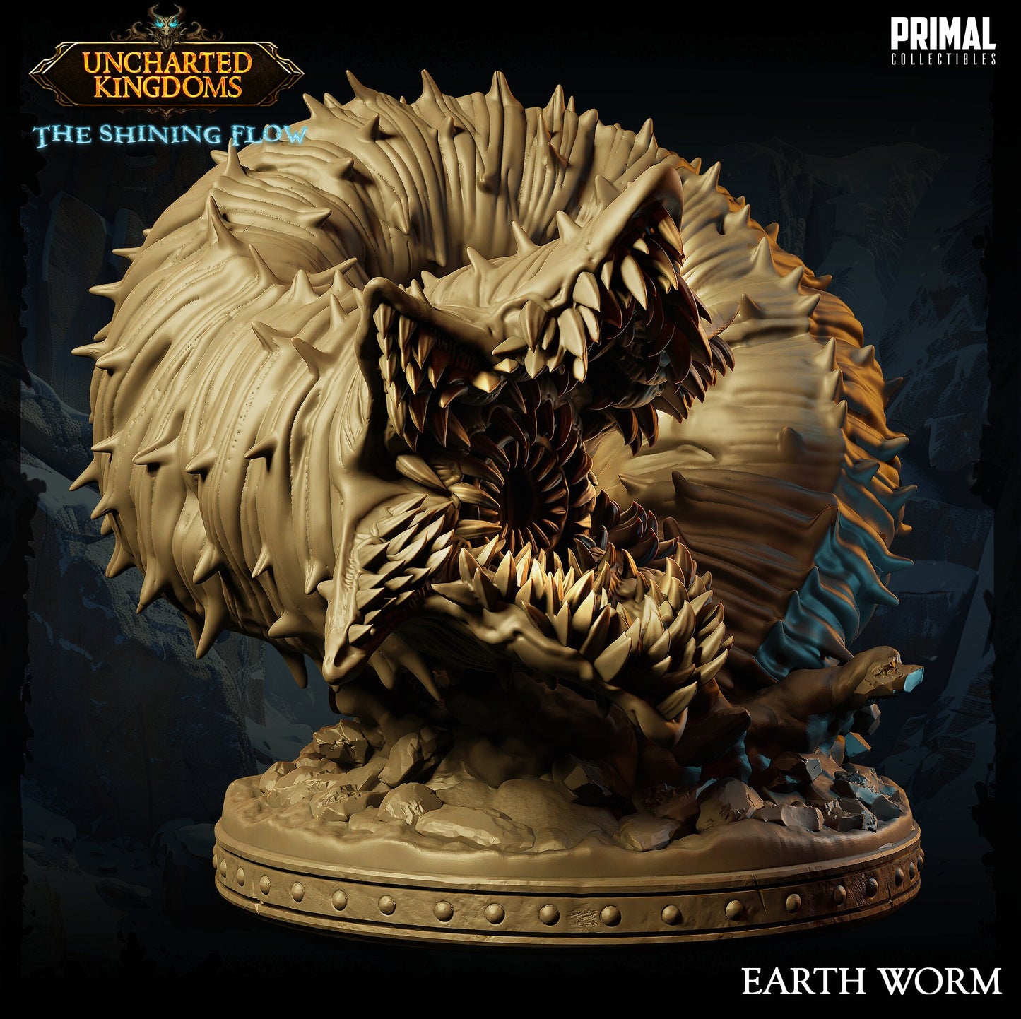 Giant Earth Worm | Primal Collectibles | Compatible with D&D/AoS | Fantasy