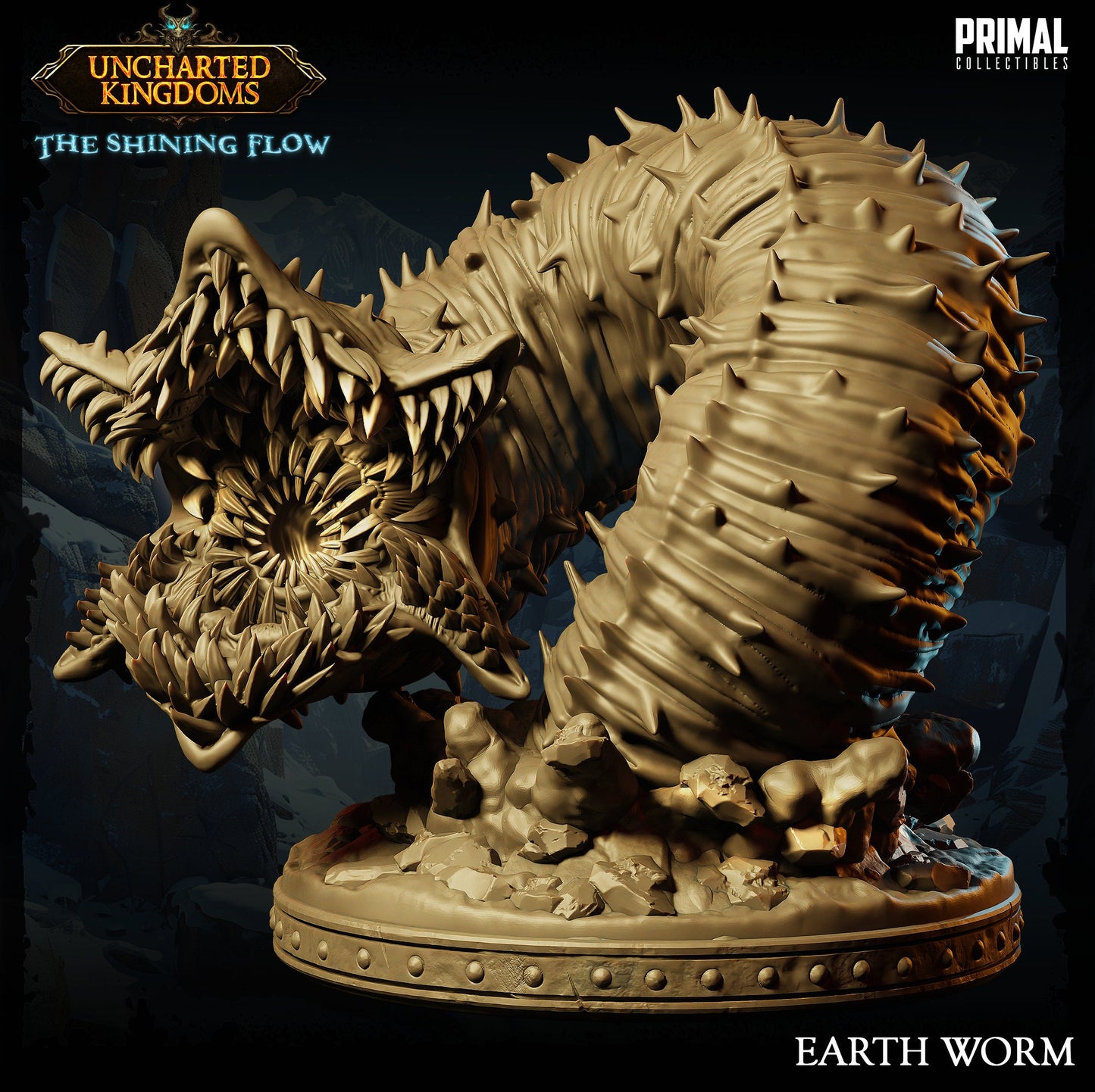 Giant Earth Worm | Primal Collectibles | Compatible with D&D/AoS | Fantasy