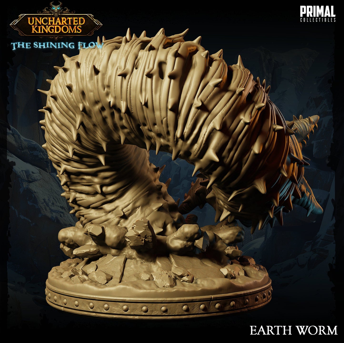 Giant Earth Worm | Primal Collectibles | Compatible with D&D/AoS | Fantasy