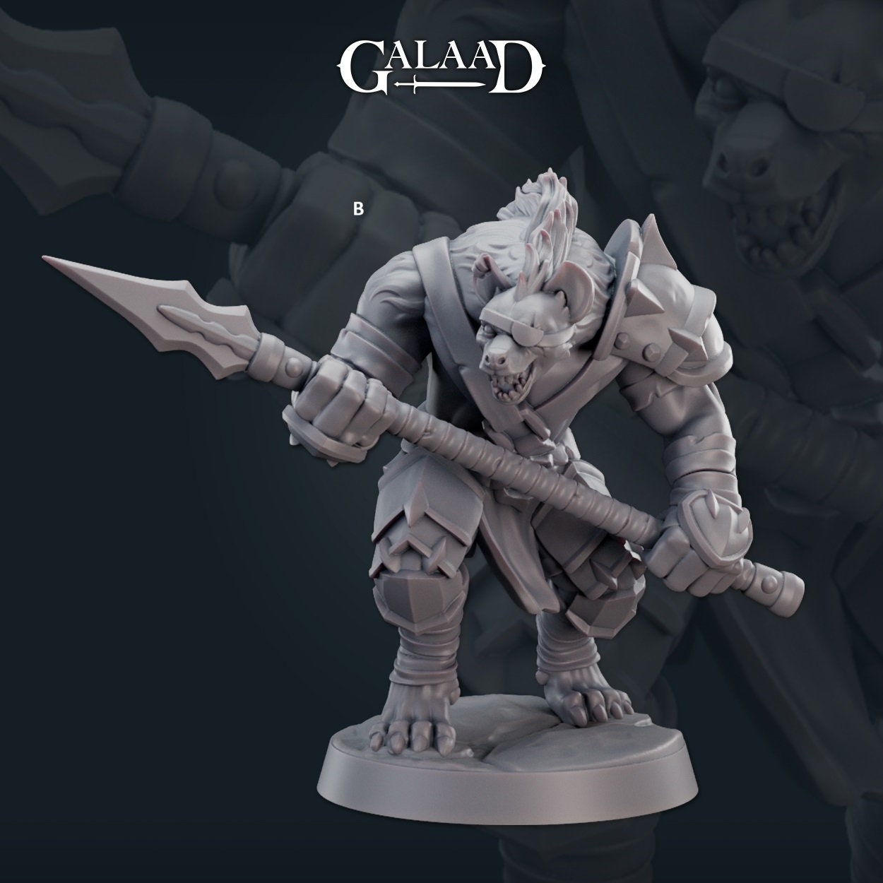 Gnoll Brute | Galaad Miniatures | Compatible with D&D/AoS | Fantasy | Tabletop RPG