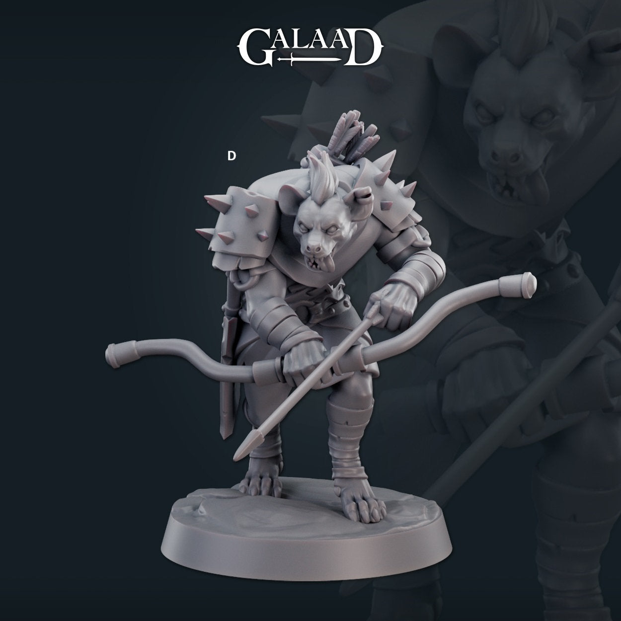 Gnoll Warrior | Galaad Miniatures | Compatible with D&D/AoS | Fantasy | Tabletop RPG