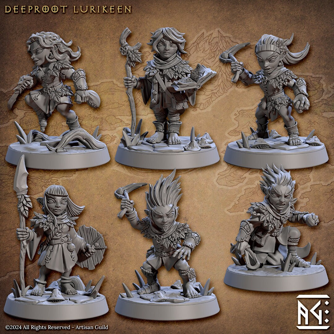 Lurikeen Fighter | Artisan Guild Miniatures | Compatible with D&D/AoS | Fantasy | Tabletop RPG