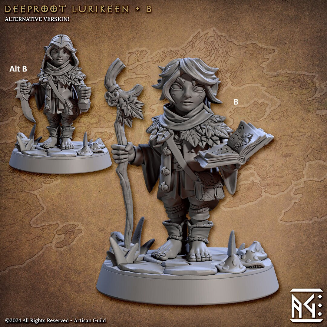 Lurikeen Fighter | Artisan Guild Miniatures | Compatible with D&D/AoS | Fantasy | Tabletop RPG