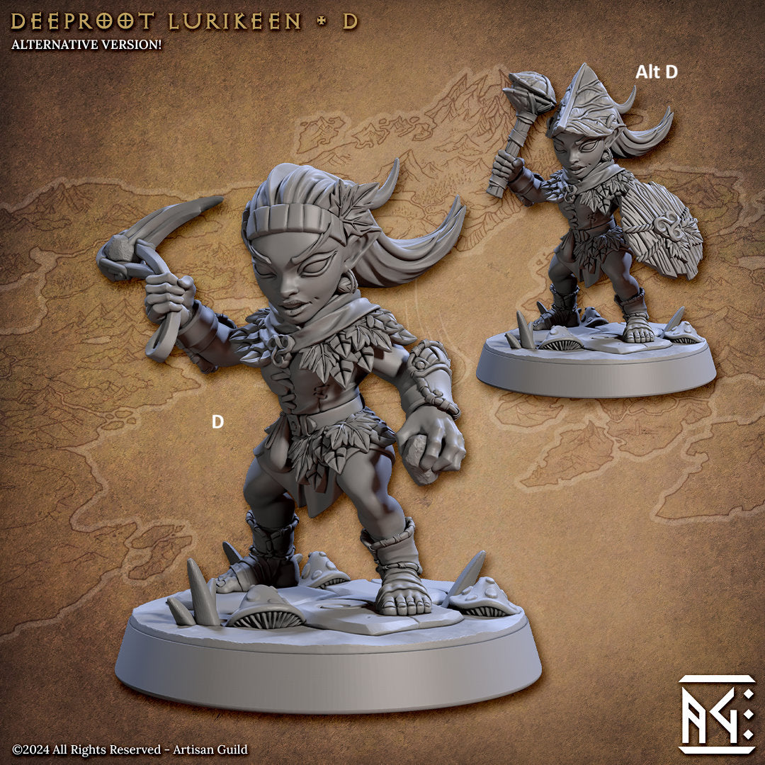 Lurikeen Fighter | Artisan Guild Miniatures | Compatible with D&D/AoS | Fantasy | Tabletop RPG