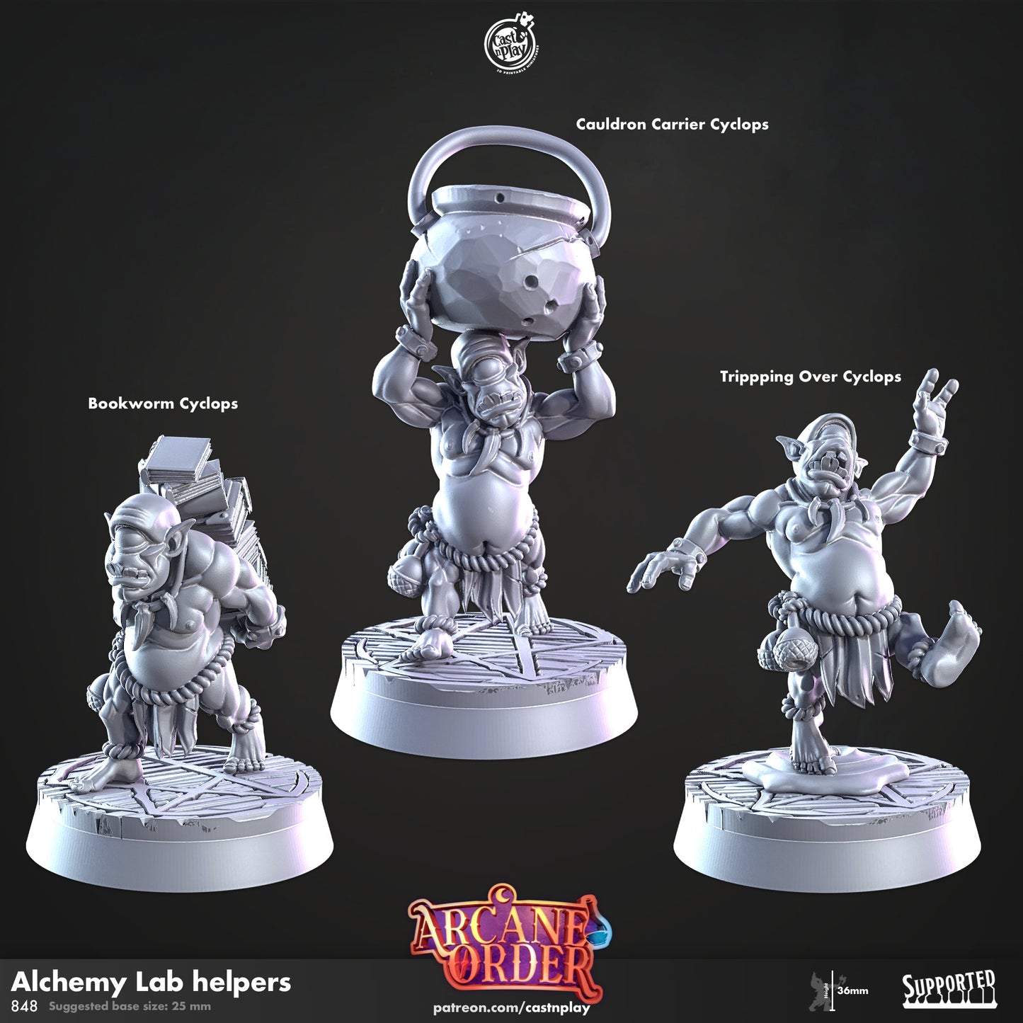 a set of three miniature figurines of witches