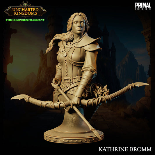 Female Fighter Kathrine Bromm Bust | Primal Collectibles | Compatible with D&D/AoS | Fantasy