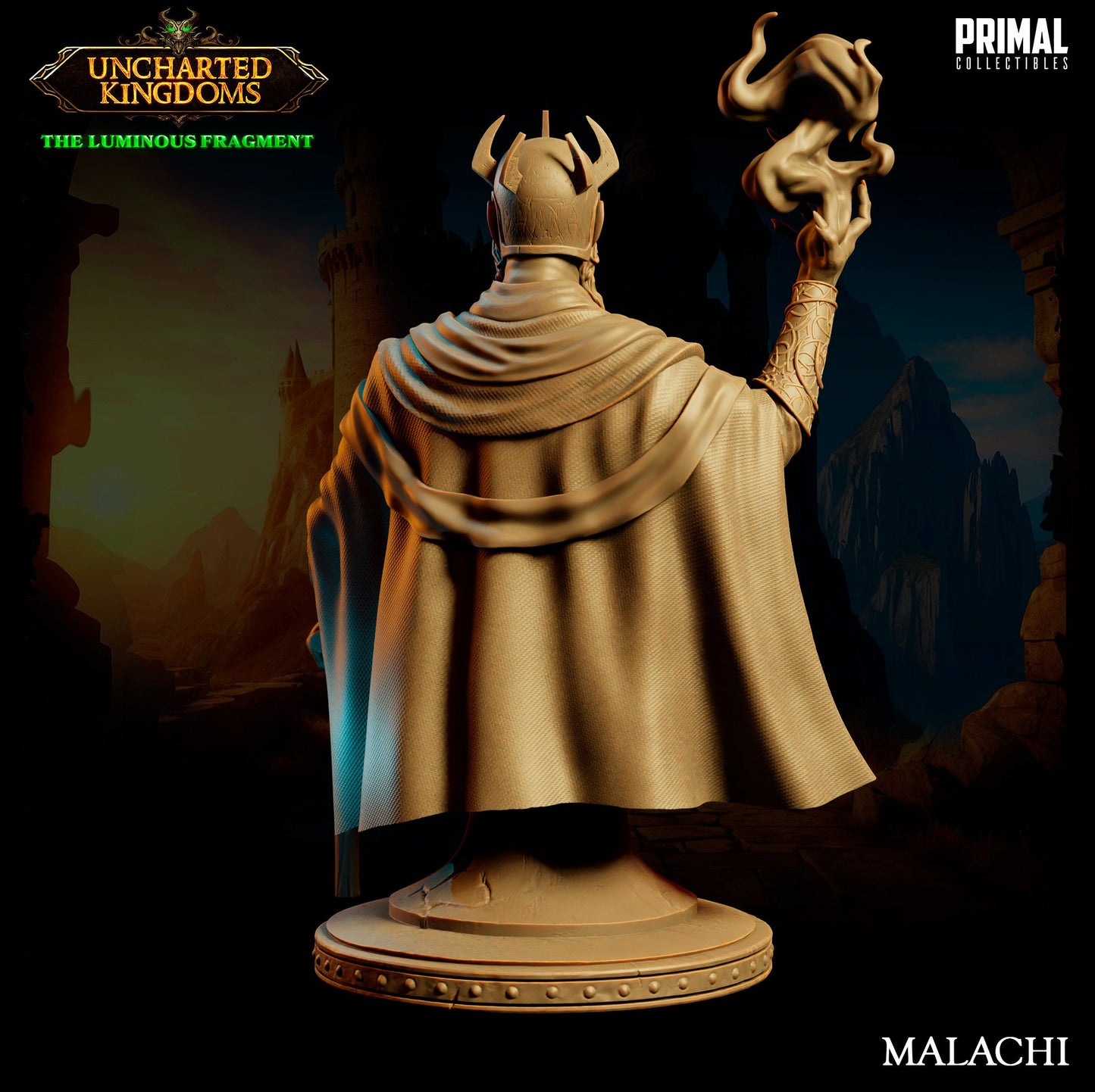 Sorcerer Malachi Bust | Primal Collectibles | Compatible with D&D/AoS | Fantasy