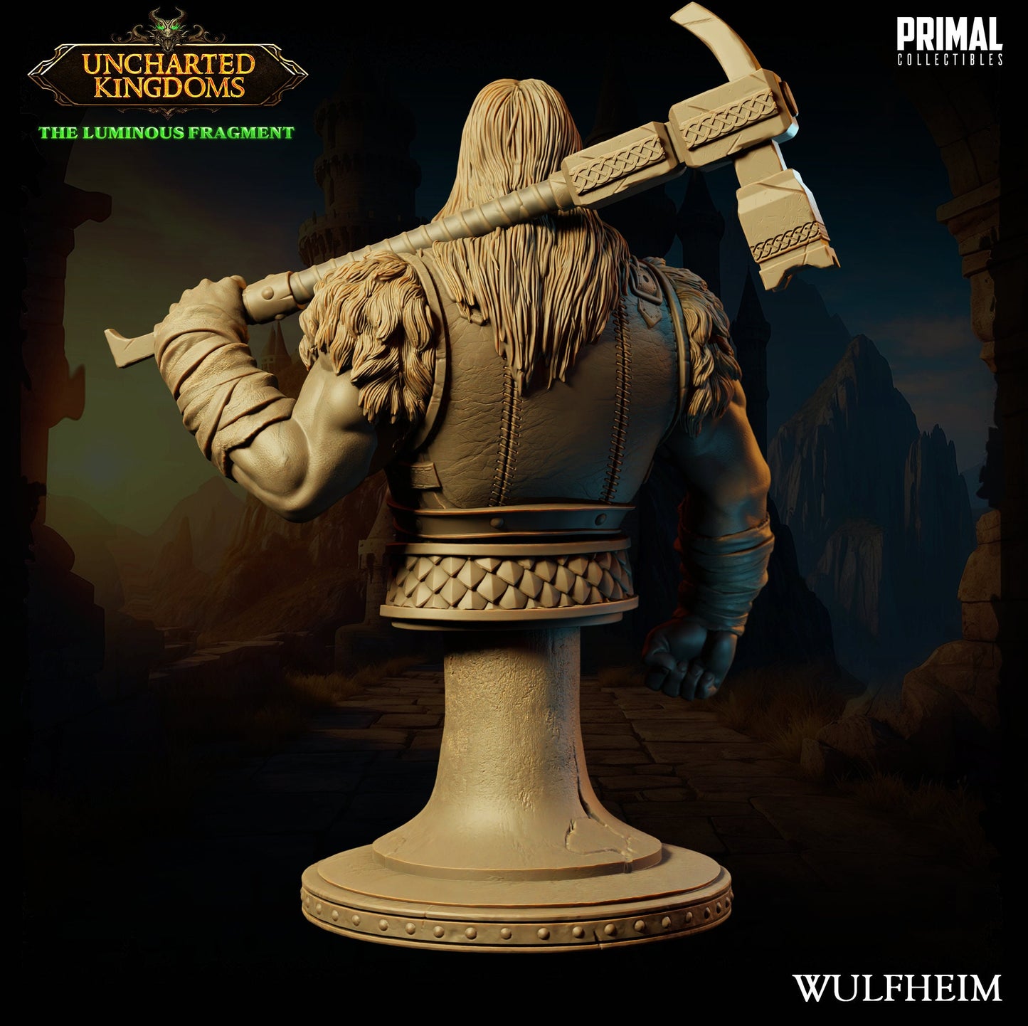 Barbarian Wulfheim Bust | Primal Collectibles | Compatible with D&D/AoS | Fantasy
