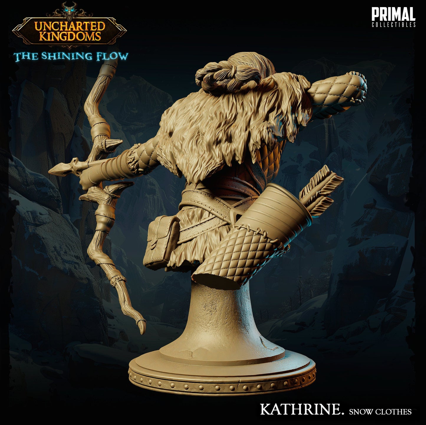Female Ranger Kathrine Bromm Bust | Primal Collectibles | Compatible with D&D/AoS | Fantasy