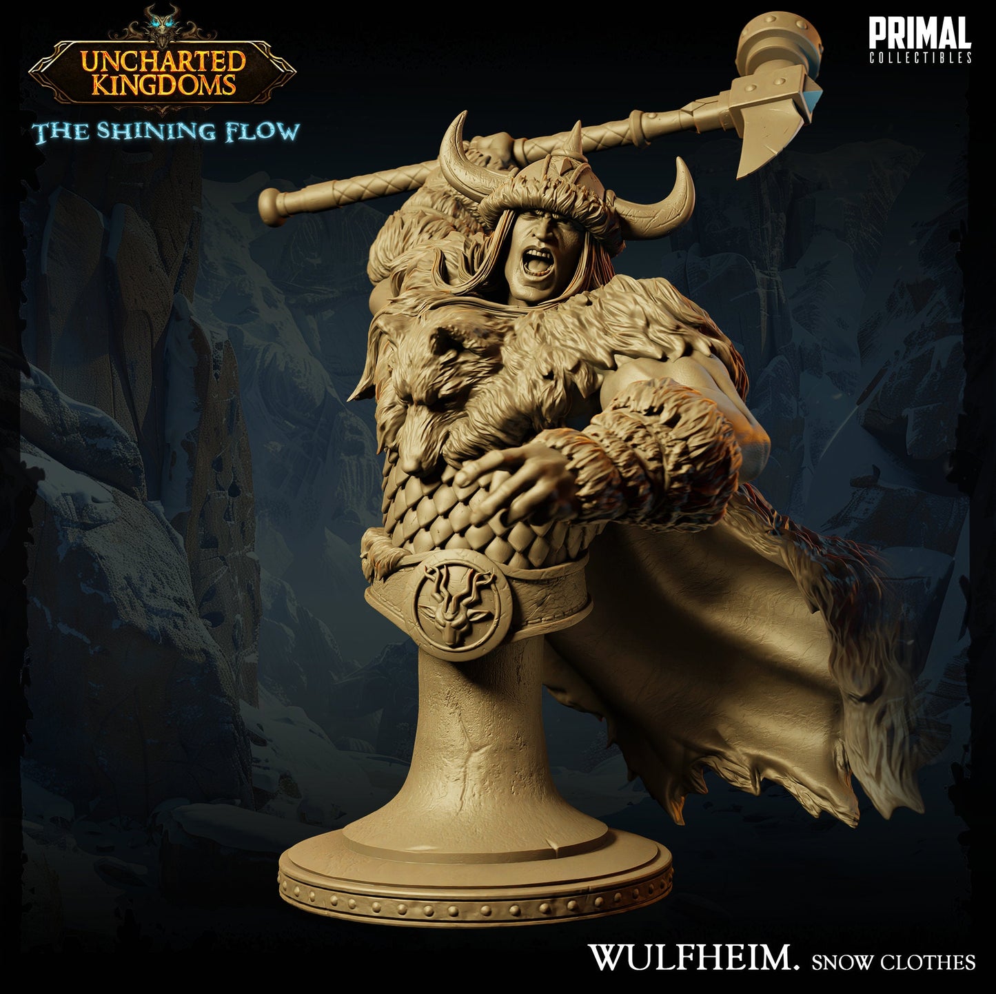 Barbarian Warrior Wulfheim Bust | Primal Collectibles | Compatible with D&D/AoS | Fantasy