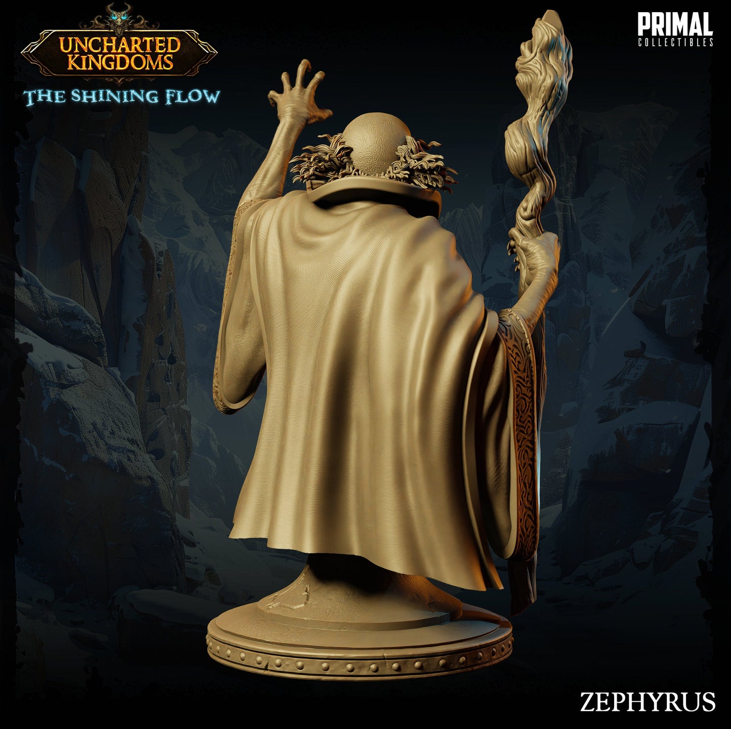 Dark Mage Zephyrus Bust | Primal Collectibles | Compatible with D&D/AoS | Fantasy