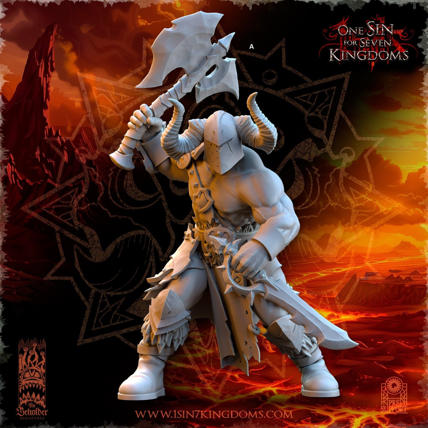 Realms of Mayhem Marauders Dual Wielding Warband Set | The Beholder Miniatures | Compatible with D&D/AoS | Fantasy | Tabletop RPG